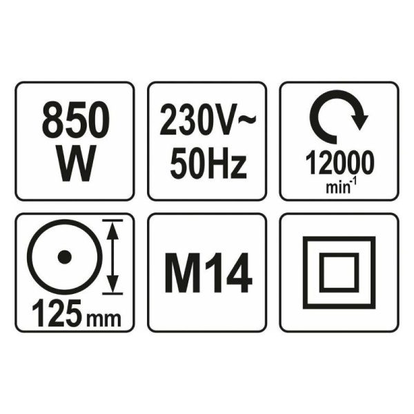 Γωνιακός τροχός 1100W YT-82100
