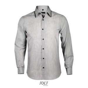 Ανδρικό μακρυμάνικο πουκάμισο σε στενή γραμμή Baxter Men - 00567 SOL'S