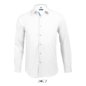 Ανδρικό μακρυμάνικο πουκάμισο σε στενή γραμμή Broker - 00570 SOL'S